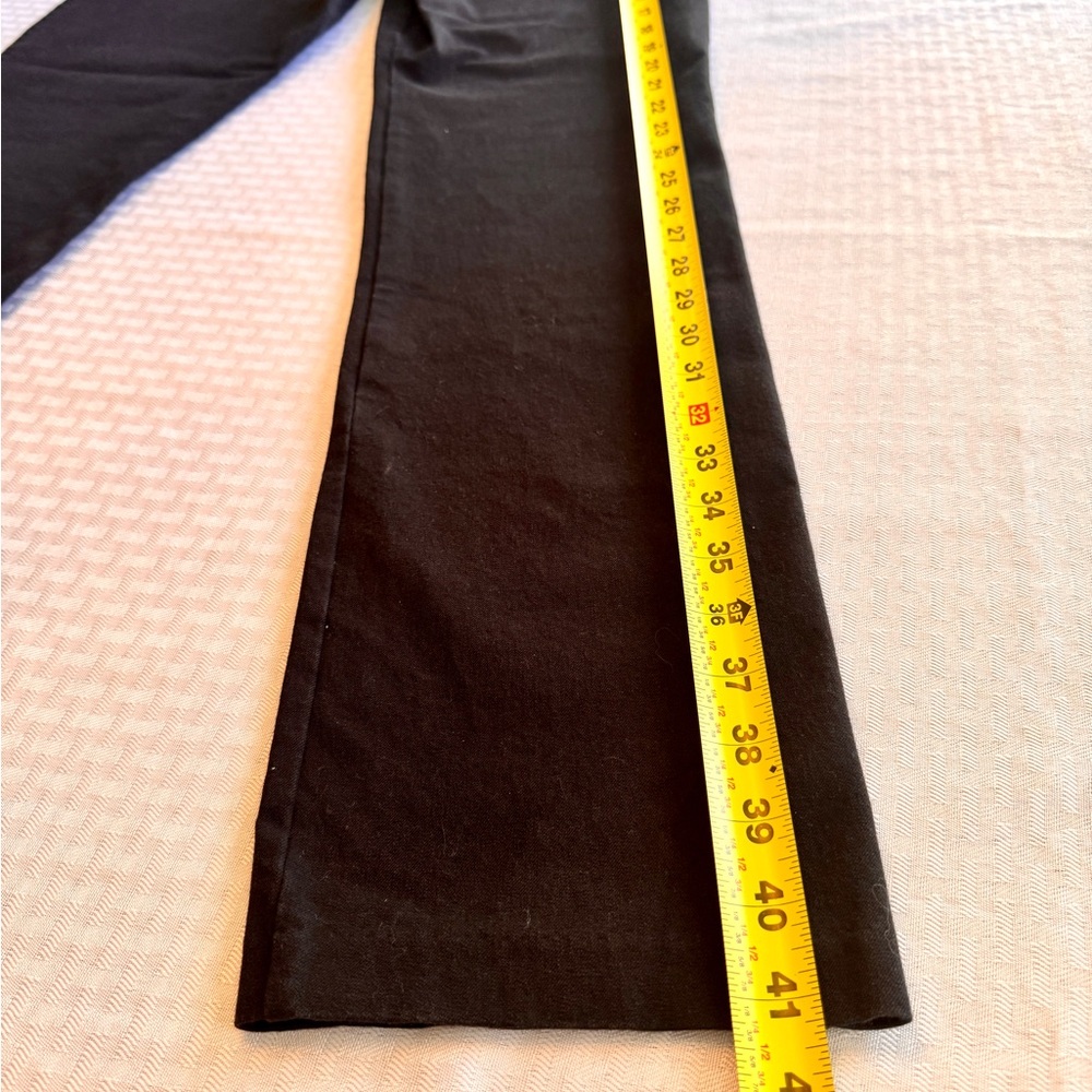 Lilly Pulitzer Black Straight Leg Pull On Trousers Pants Gold Logo Size 6 - Picture 11 of 11